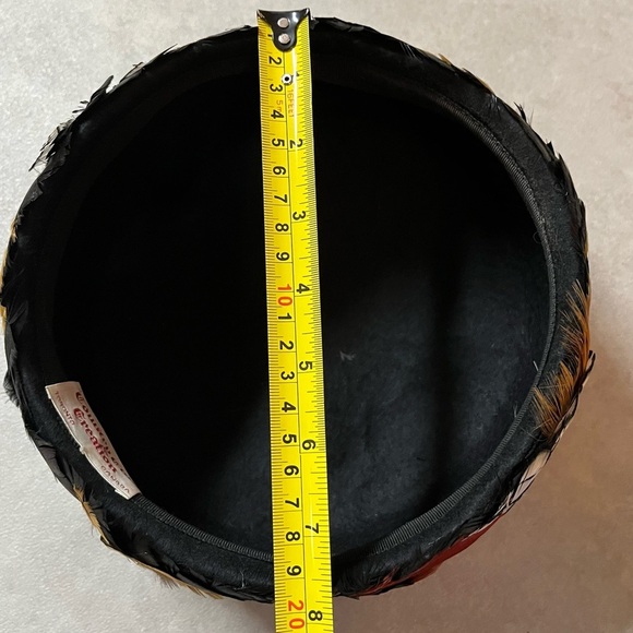 Antique Colorful Feathered Hat. Unique. COUNTRY CLUB CREATION! - Picture 6 of 8